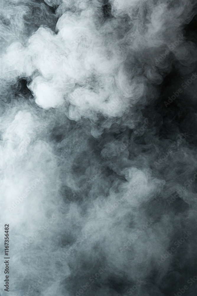 Poster dynamic gradient banner transitioning from smoky gray to black with subtle grain effects.