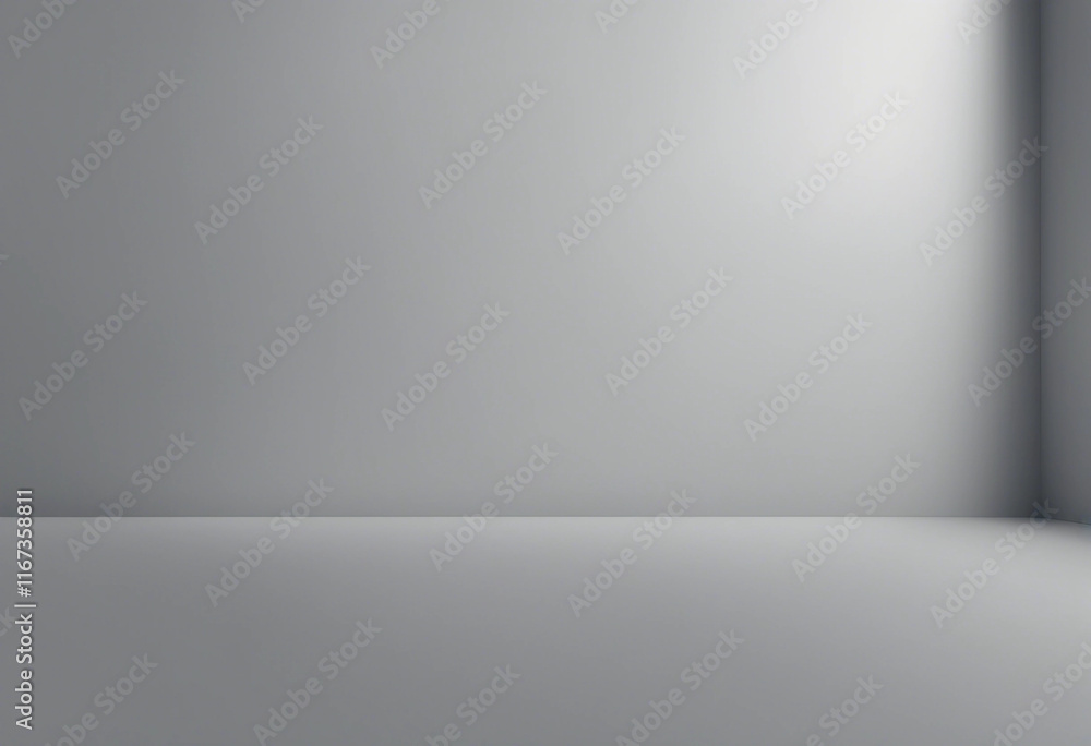 Poster minimalistic abstract gentle light grey background for product presentation with light and shadow