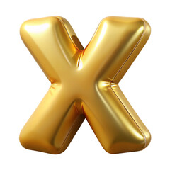 3d golden font letter