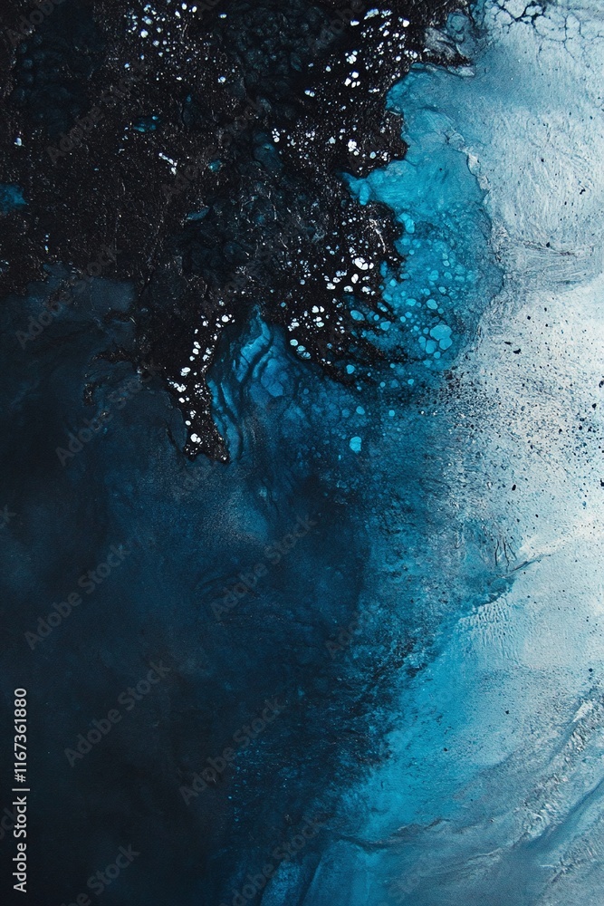 Poster gradient banner blending deep blue into black textured with subtle grain for a moody feel.