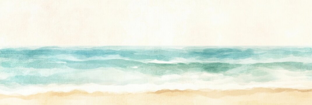 Tranquil seascape with gentle waves for meditation and relaxation themes