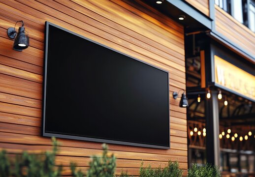 Eye-catching exterior black signage for a brewery or craft beer shop. 