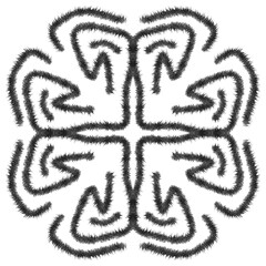 hand drawn circular pattern christmas theme