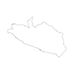 Guerrero state blank outline map
