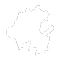 Hidalgo state blank outline map