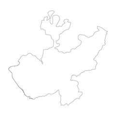 Jalisco state blank outline map