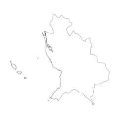Nayarit state blank outline map