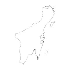 Quintana Roo state blank outline map