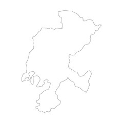 Fototapeta premium Zacatecas state blank outline map