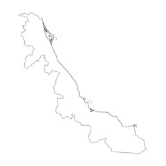 Veracruz state blank outline map
