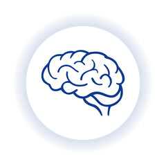 Vector illustration of a human brain as a medical icon showing human anatomy details