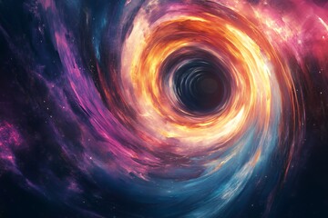 Cosmic Swirl A Nebula Vortex Around Black Hole