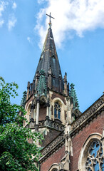Obraz premium Church of Saints Olga and Elizabeth in Lviv