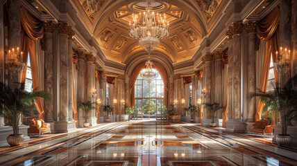 Fototapeta premium Exquisite Showpieces of a Grand Ballroom
