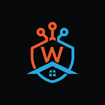 recommend clip art: W letter Logo with Shield, W shield logo design template