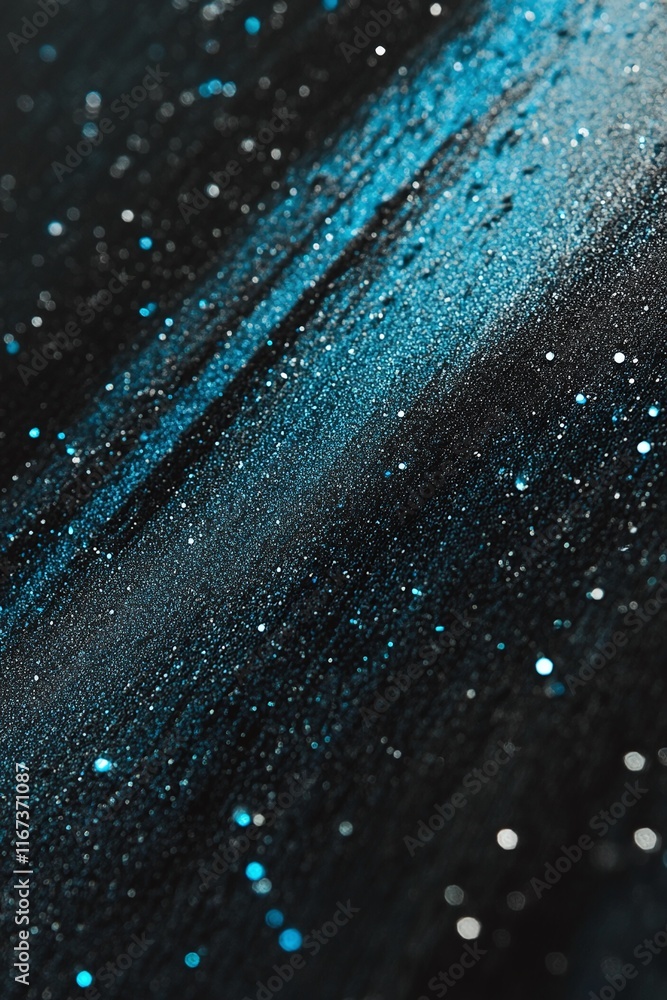 Poster poster header design with a charcoal black to cobalt blue gradient highlighted with scattered grain 