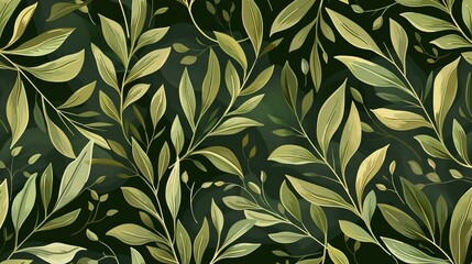 Fototapeta premium olive seamless pattern wallpaper