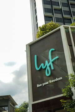 Singapore, Asia - 17 April 2024: LYF Live your freedom building in Singapore