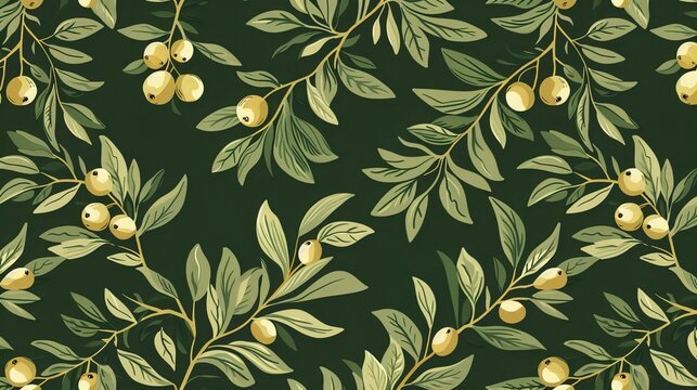 olive seamless pattern wallpaper