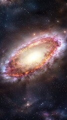 Fototapeta premium Cosmic energy burst digital space abstract art neon galaxy design artistic viewpoint vibrant colors for seo impact