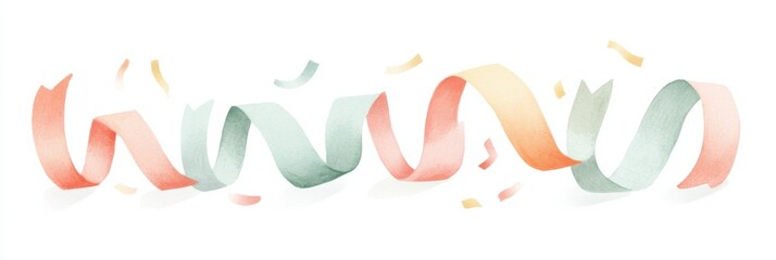 Whimsical party streamer set with colorful coils for festive spring celebrations