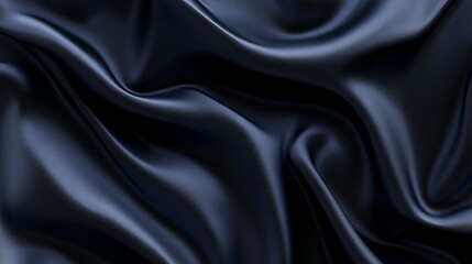 Obraz premium Dark Blue Silk Draped Luxurious Fabric Texture