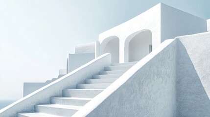 Ascension: Whitewashed Steps to Serenity in Santorini