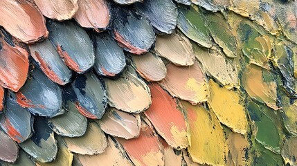 Abstract Impasto Oil Painting Textured Palette