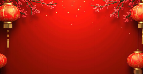 chinese new year lantern. happy chinese new year banner design. 