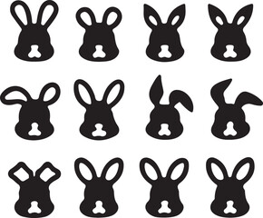 isolated rabbit icon set symbol  Vector, rabbit icon set Silhouette, rabbit icon set  rabbit icon set logo,rabbit icon set Vector illustration, Vector Graphic, EPS 10 , clip art work,