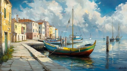 Obraz premium Tranquility in a coastal scene