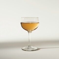 A glass of champagne, isolated on a white background with a clipping path.