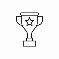 trophy award achievement success icon vector sign
