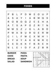 word search Foods