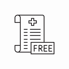 free medical service healthcare icon vector sign
