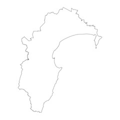 Hawkes Bay blank outline map