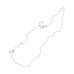 Nelson blank outline map