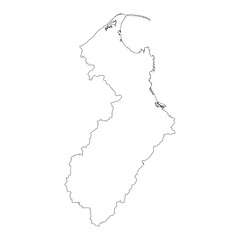 Tasman blank outline map