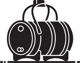 Barrel Fuel Silhouette Illustration
