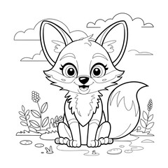 fox coloring page 