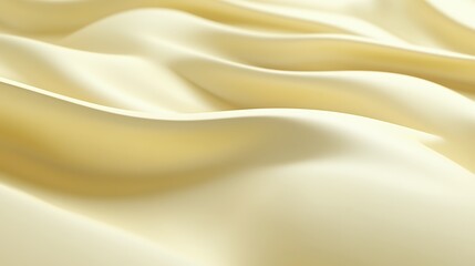 Fototapeta premium Soft Draped Pale Yellow Silk Fabric Texture