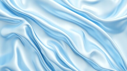 Obraz premium Smooth Light Blue Silk Fabric Draped Softly