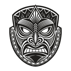 Fototapeta premium Vintage Face Mask Samoa Vector Illustration