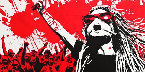 protest and activism concept