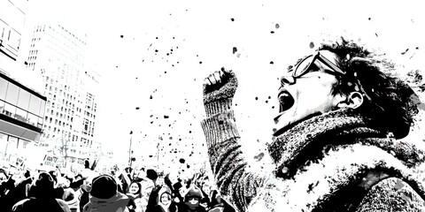 protest and activism concept