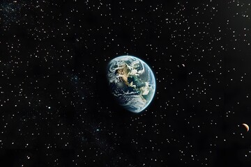 Naklejka premium Earth in the Vast Cosmos