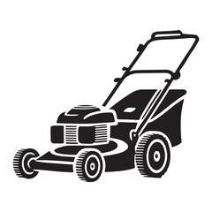 Lawn Mower Silhouette Illustration