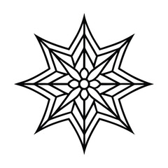 Obraz premium black and white star
