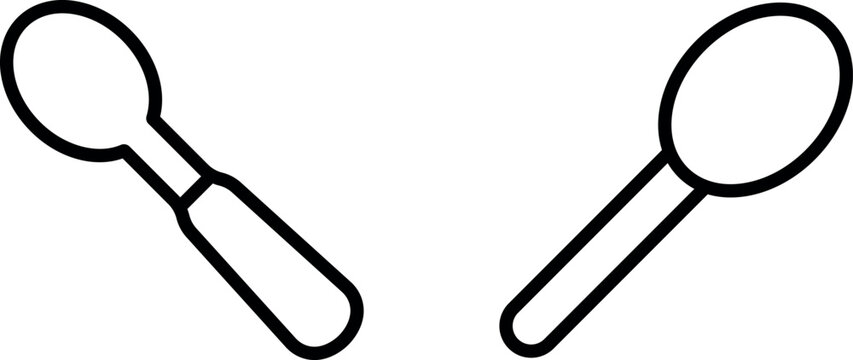 "Spoon Vector Line Icon Set &ndash; Sleek and Minimalist Culinary Essentials"