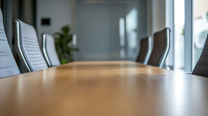 Conference room with modern furniture and natural light during a business meeting